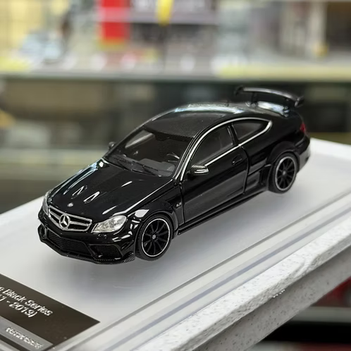 Classic Garage 1/64 Mercedes C63 Coupe Black Series W204 (2011-2013) With Acrylic Case