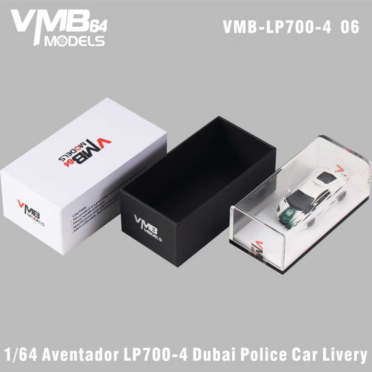 VMB Models 1/64 Resin Lamborghini LP700-4 "Dubai Police" Limited Edition 1 Of 299 Units With Acrylic Case & Polishing Cloth