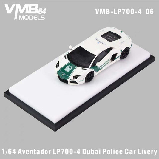 VMB Models 1/64 Resin Lamborghini LP700-4 "Dubai Police" Limited Edition 1 Of 299 Units With Acrylic Case & Polishing Cloth