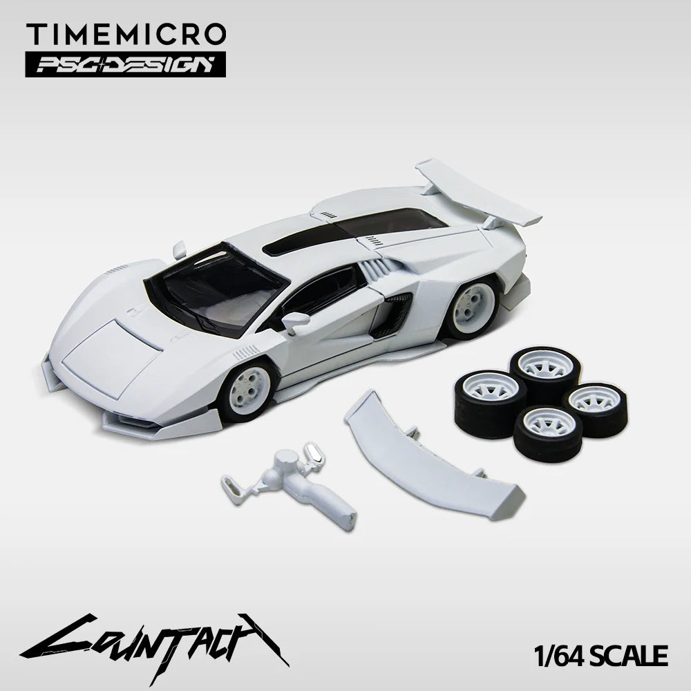 Time Micro X PSC Design 1/64 Lamborghini Countach "V" Design Ver. Mechanic With Acrylic Case