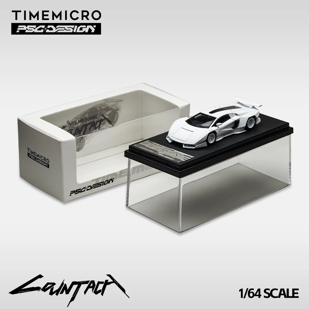Time Micro X PSC Design 1/64 Lamborghini Countach "V" Design Ver. Mechanic With Acrylic Case