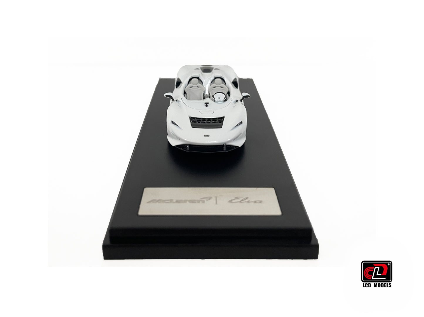 LCD Models 1/64 McLaren Elva White With Acrylic Case