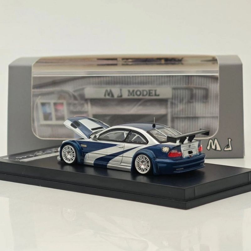 MJ Model 1/64 BMW M3 GTR E46 "Need For Speed Edition" With Acrylic Case