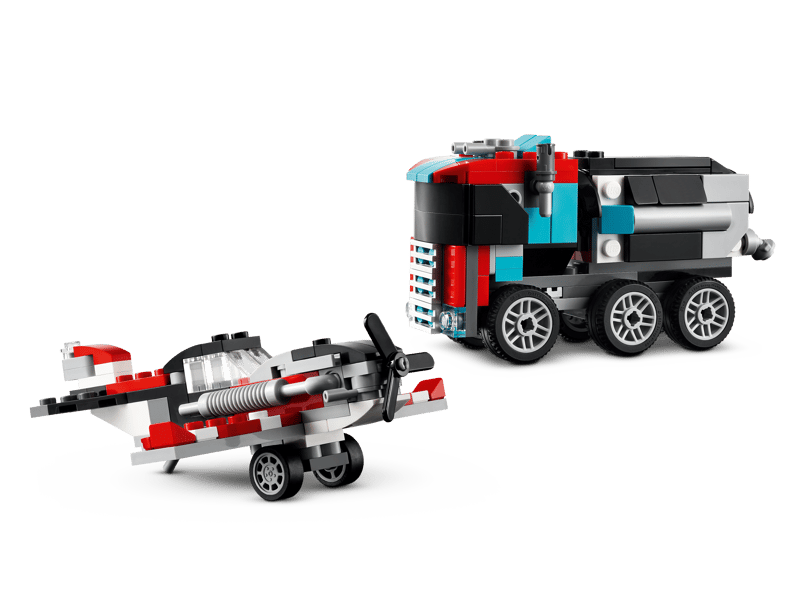 Lego Creator : Flatbed Truck With Helicopter #31146