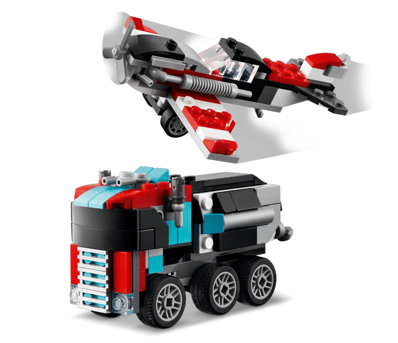Lego Creator : Flatbed Truck With Helicopter #31146