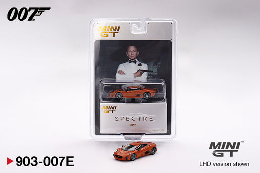 Mini GT "Spectre 007" Jaguar C-X75 Blister Pack Orange
