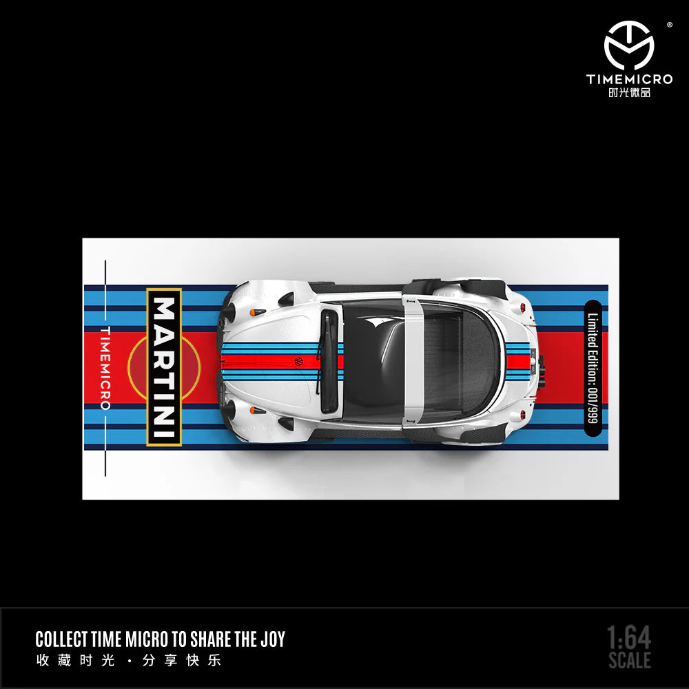 Time Micro 1/64 Volkswagen Beetle Martini Livery Limited Edition 125/999 With Acrylic Case