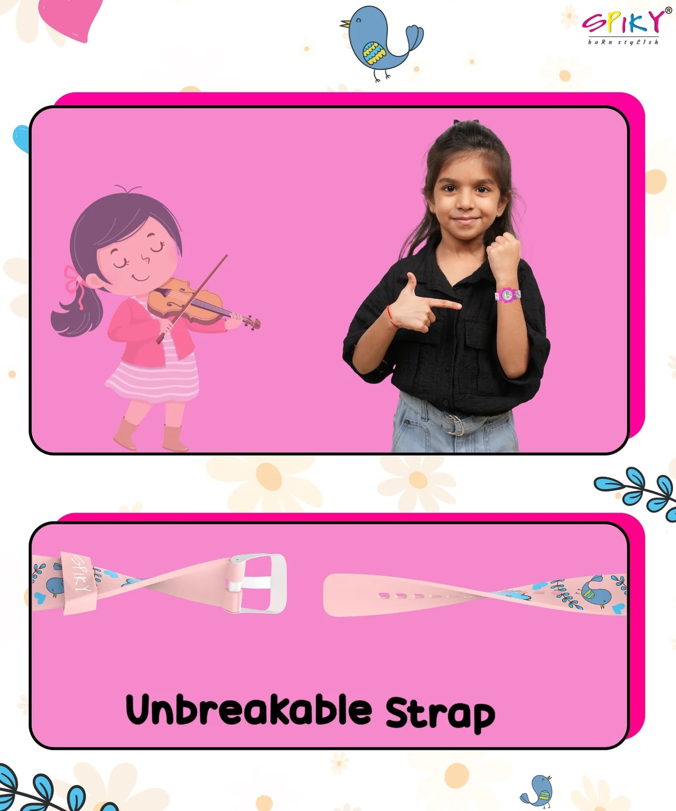 Spiky Multi-functional Digital Sports Watch -- EVA41_C4