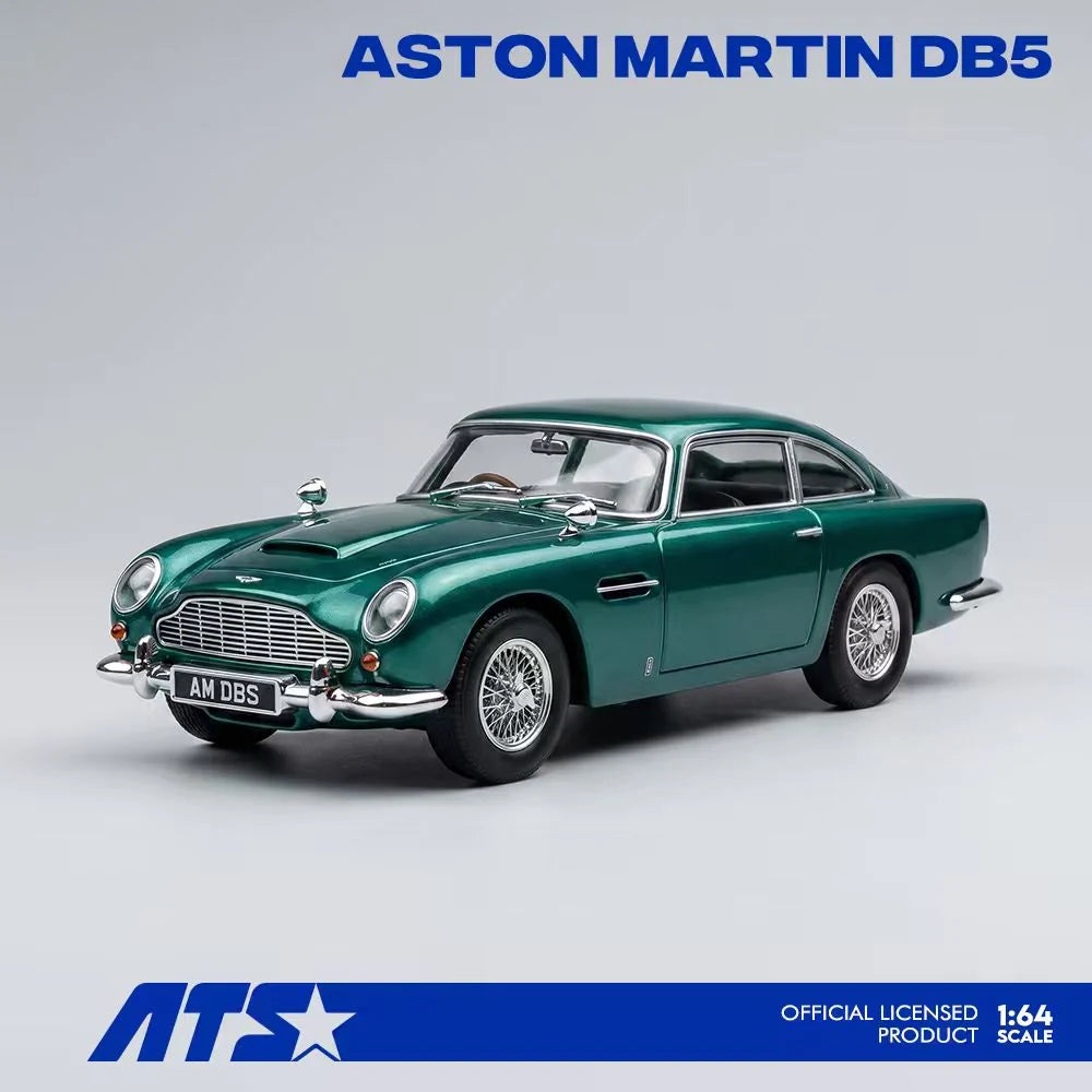 ATS 1/64 Aston Martin DB5 Racing Green With Acrylic Case & Polishing Cloth