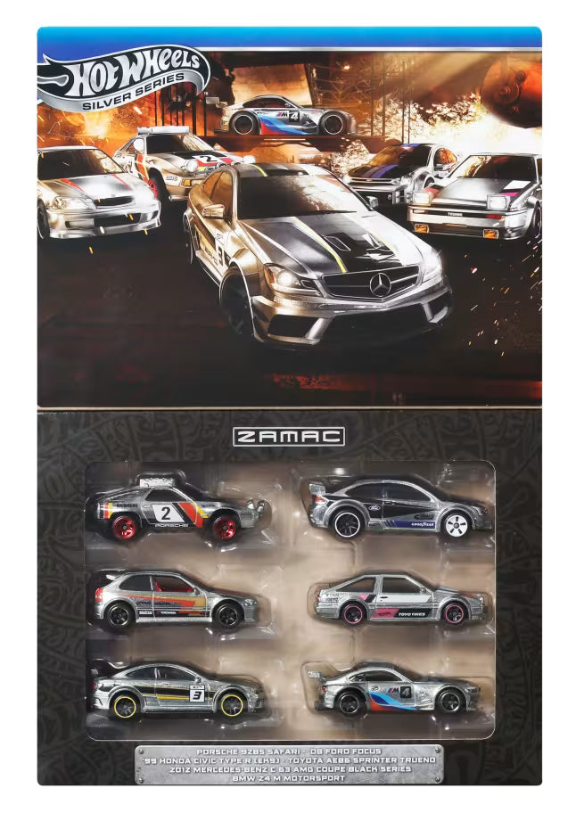 Hot Wheels Silver Series Zamac 6 Car Set [ Imported ]