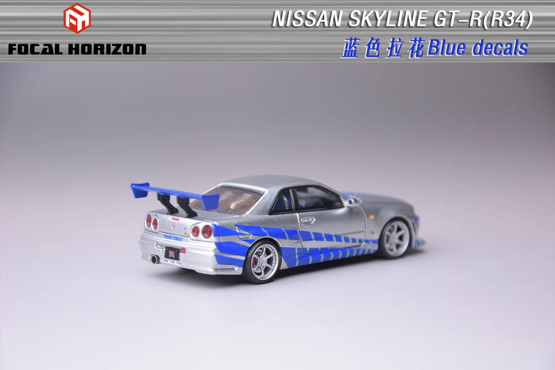 Focal Horizon 1/64 Nissan Skyline GTR R34 "Fast & Furious" Limited Edition 780/999 With Acrylic Case
