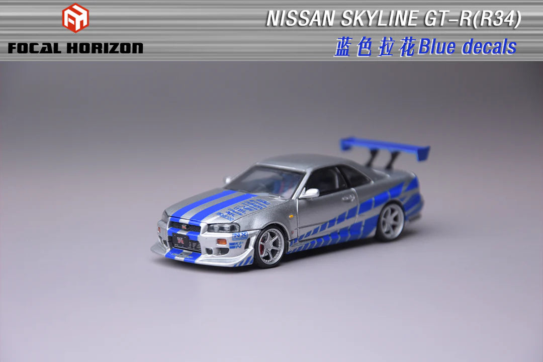 Focal Horizon 1/64 Nissan Skyline GTR R34 "Fast & Furious" Limited Edition 780/999 With Acrylic Case