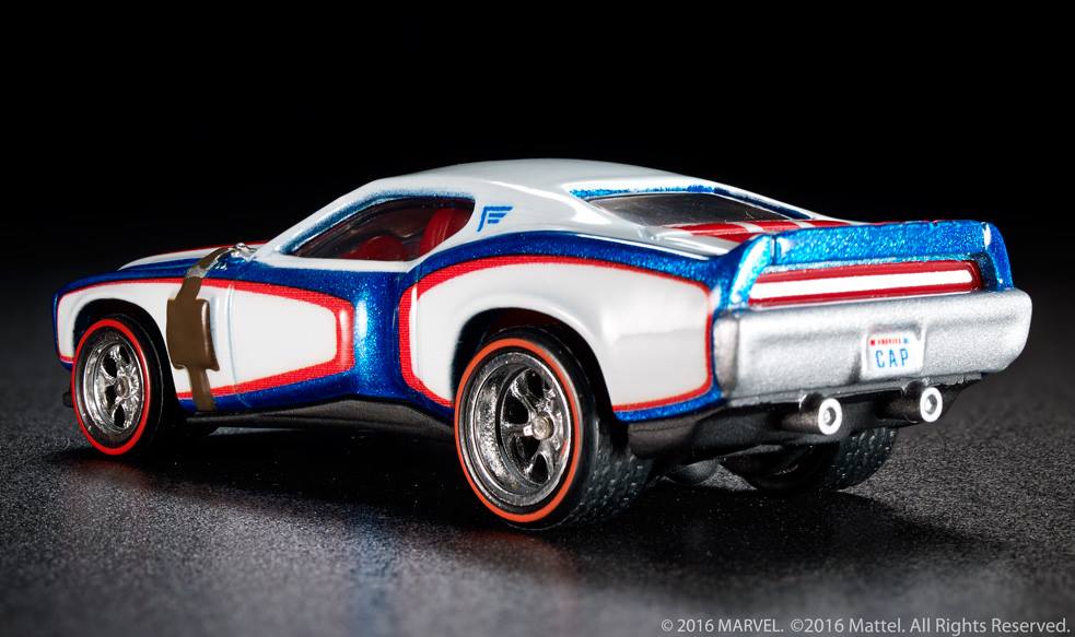 Hot Wheels Special Edition Red Line Club Exclusive Captain America With Acrylic Case [ 2015 Release ]