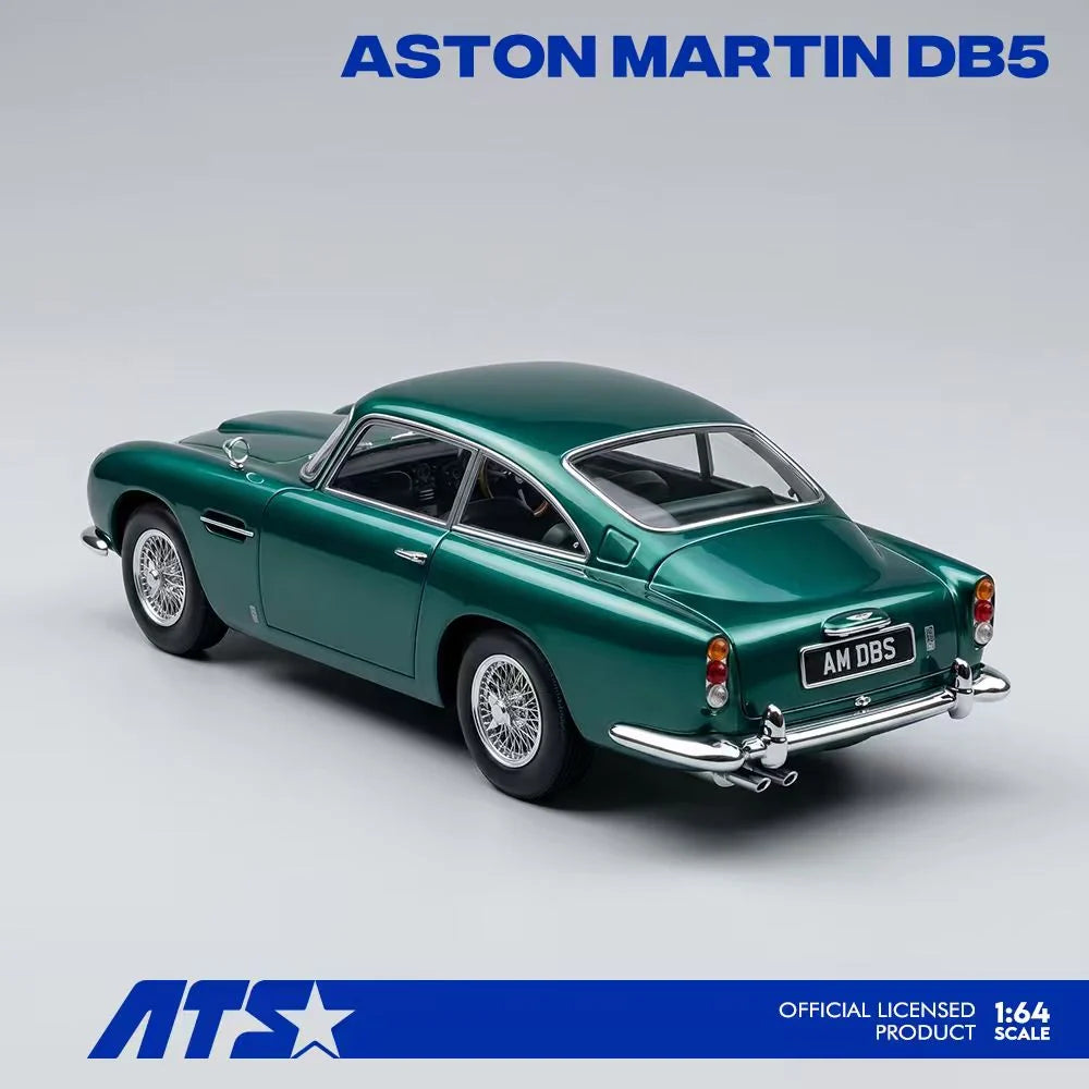 ATS 1/64 Aston Martin DB5 Racing Green With Acrylic Case & Polishing Cloth