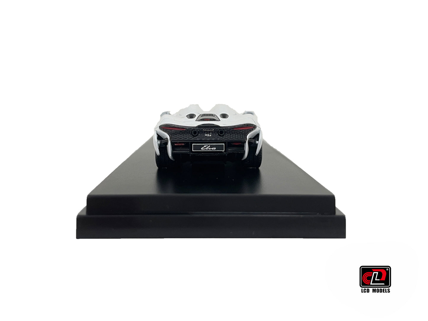 LCD Models 1/64 McLaren Elva White With Acrylic Case