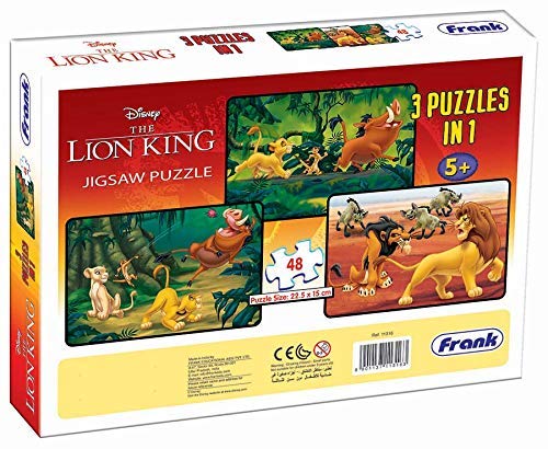 Frank Disney The Lion King (48 Pieces) 3 in 1 Jigsaw Puzzle for Kids Above 5+ Years