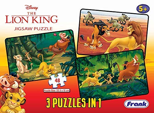 Frank Disney The Lion King (48 Pieces) 3 in 1 Jigsaw Puzzle for Kids Above 5+ Years