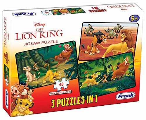 Frank Disney The Lion King (48 Pieces) 3 in 1 Jigsaw Puzzle for Kids Above 5+ Years