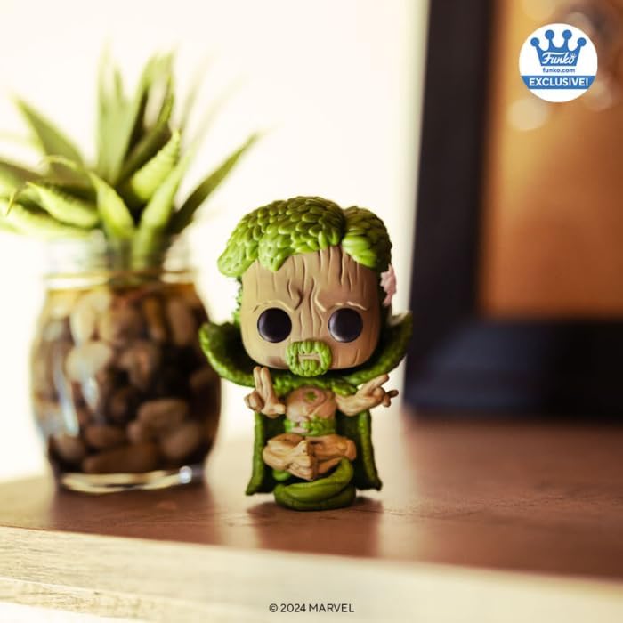 Funko Pop! Marvel We Are Groot : Groot As Doctor Strange #1399 With Soft Protector Case