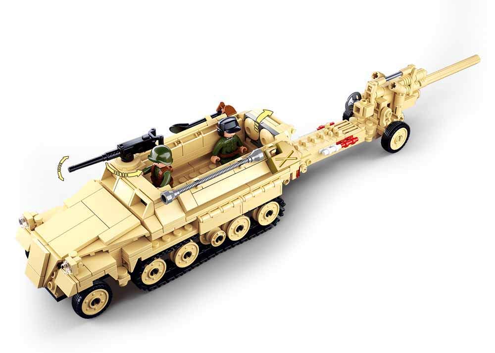 Sluban M38-B0695 WWII WW2 Half Track Armoured Vehicle - 460 Pcs