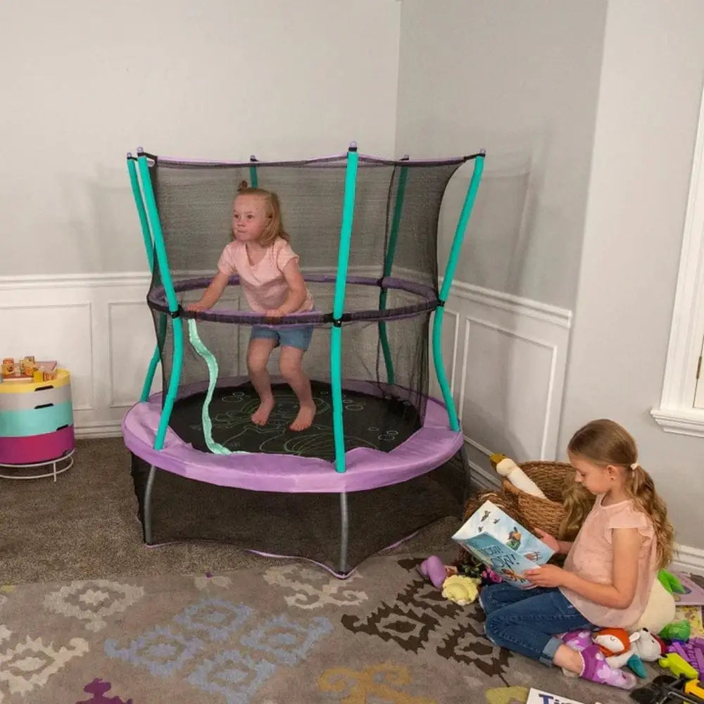 Skywalker Trampolines 55 inch Magic Mermaid Trampoline with Safety Enclosure (age 3-7 years) with warranty