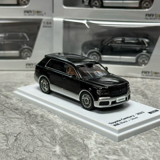 AR Box Almost Real 1/64 Toyota Century - 2023 Black X Silver With Acrylic Case