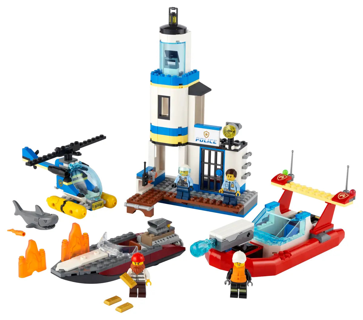 LEGO 60308 City Seaside Police and Fire Mission -297 Pieces