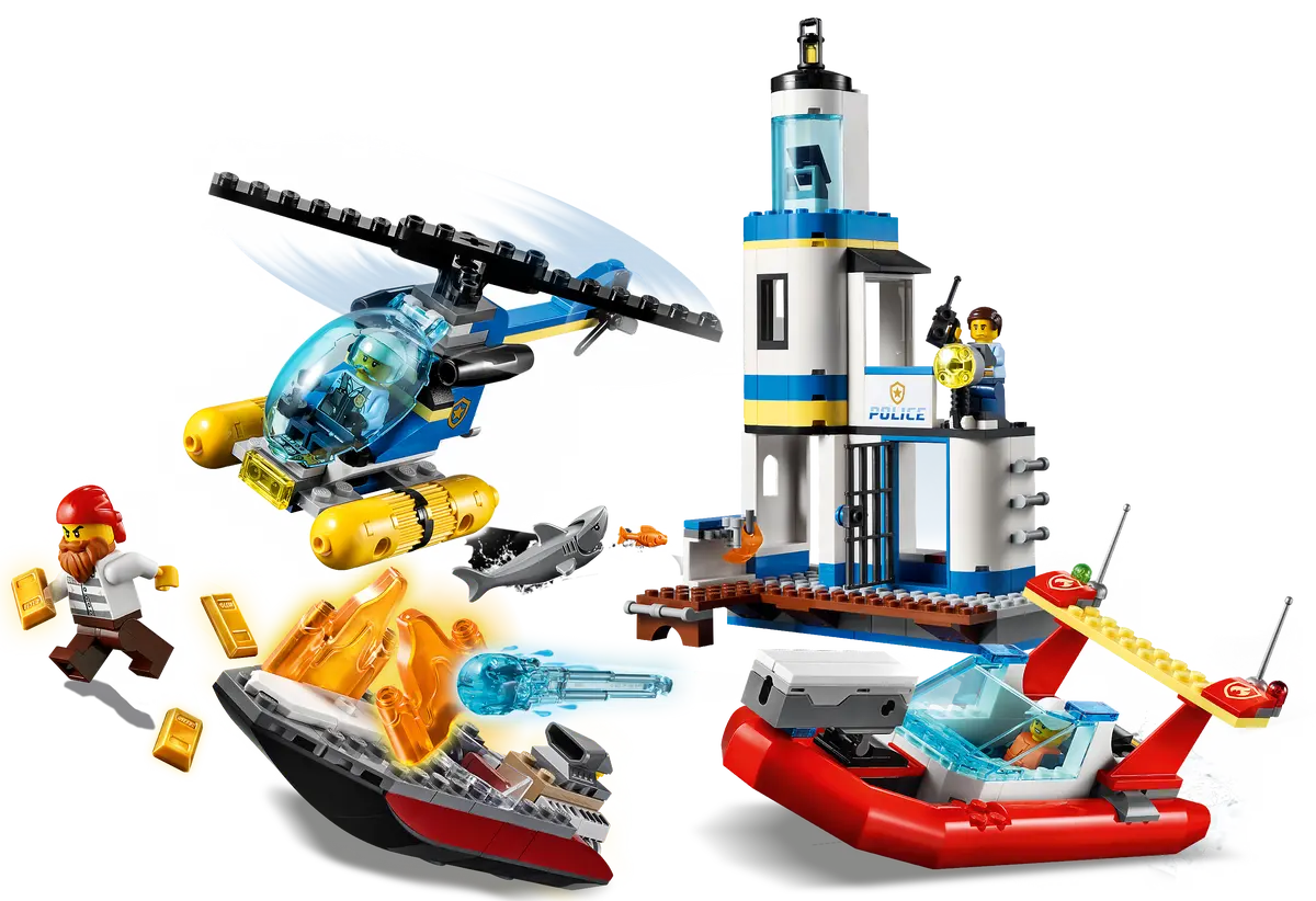 LEGO 60308 City Seaside Police and Fire Mission -297 Pieces