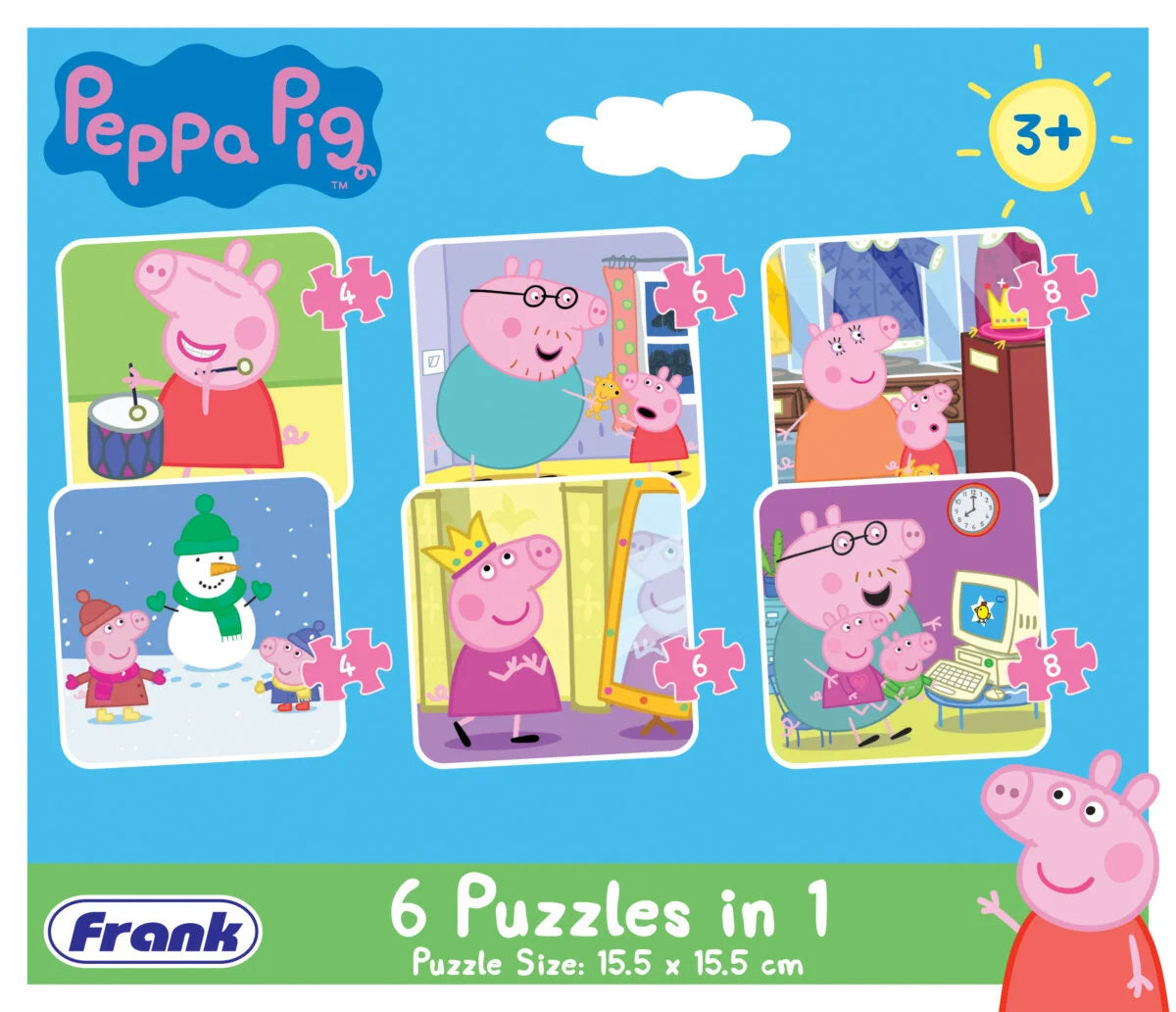 Frank Peppa Pig - 6 In 1 Puzzle Set