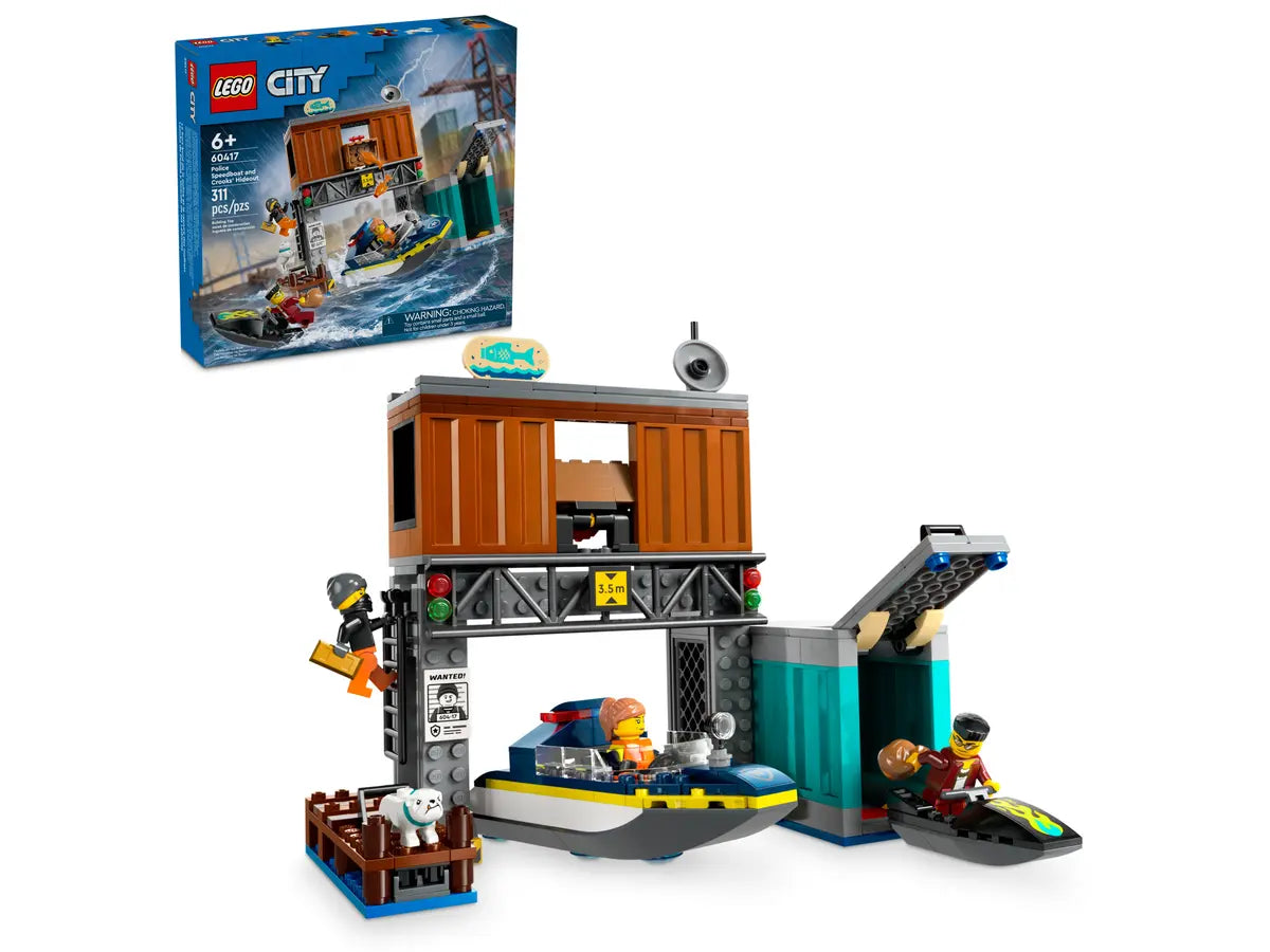 Lego 60417 City Police Speedboat And Crooks' Hideout