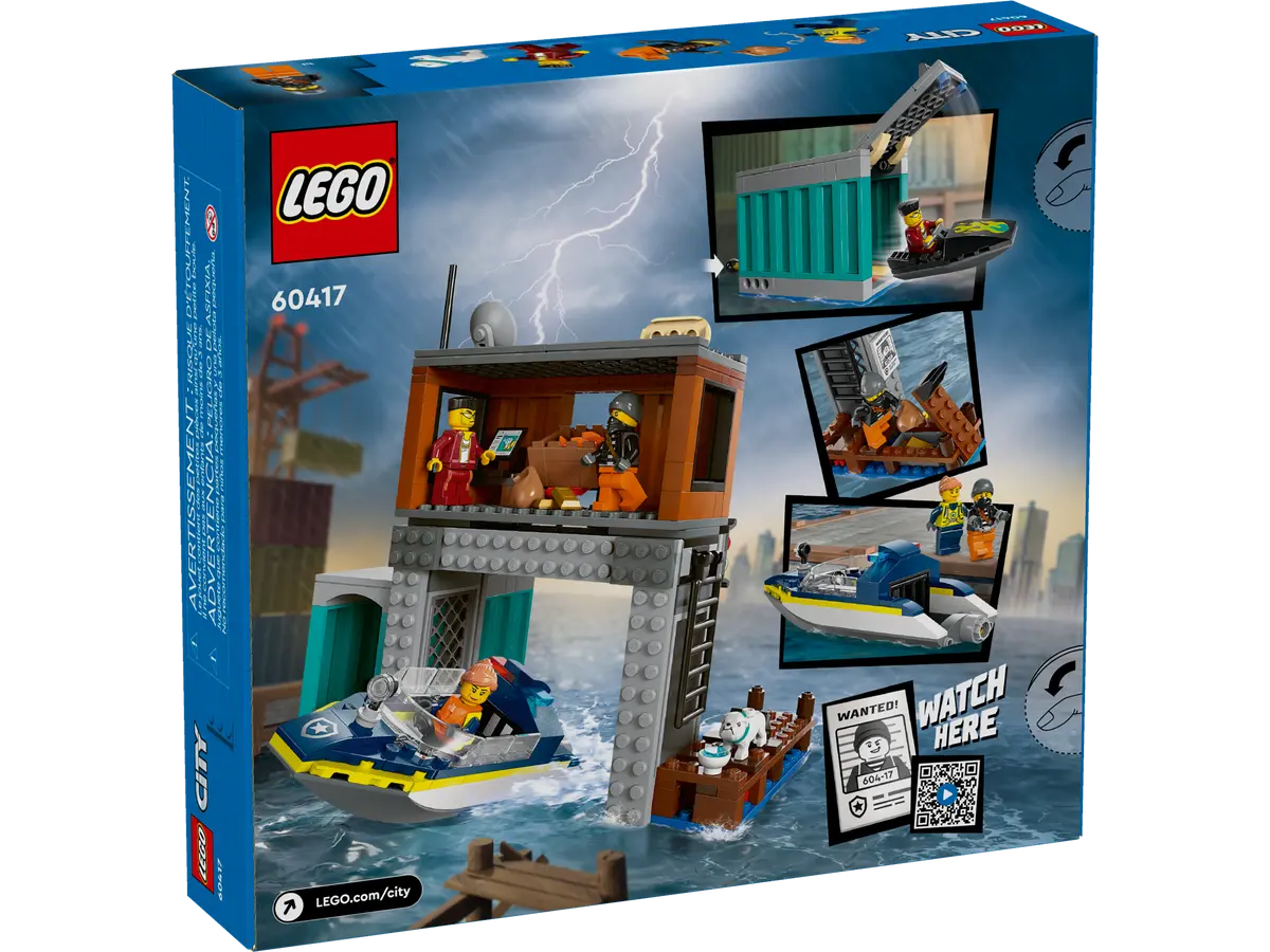 Lego 60417 City Police Speedboat And Crooks' Hideout