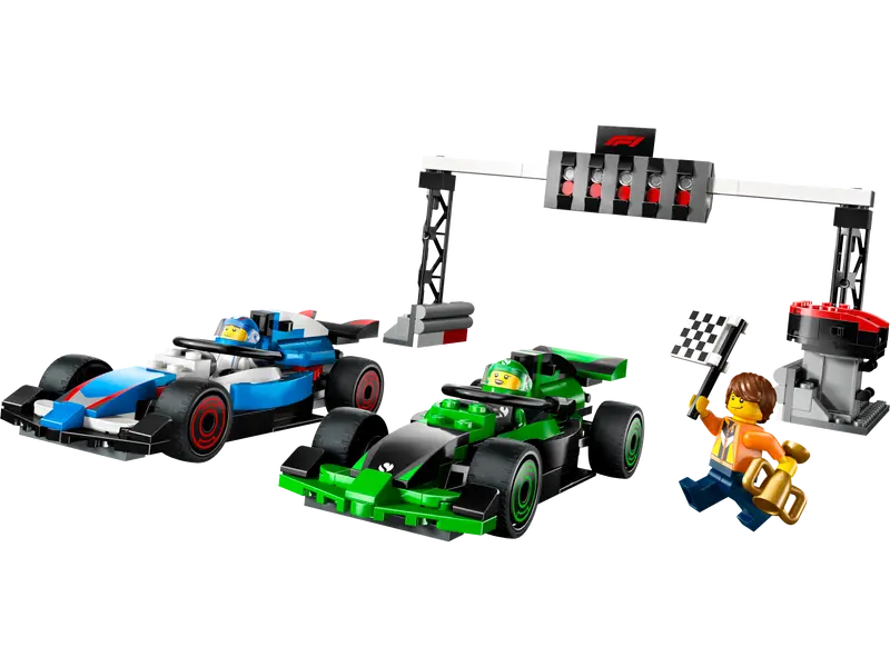 Lego City #60474 F1 Grid With VCARB & Sauber Race Cars