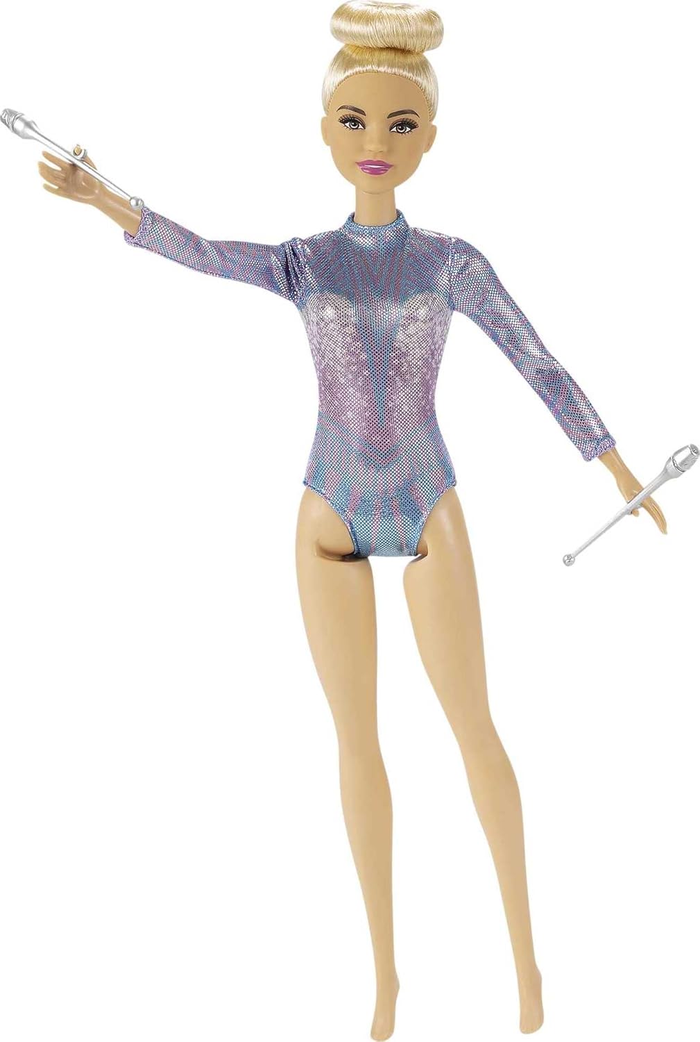 Barbie Rhythmic Gymnast Blonde Doll Leotard & Accessories