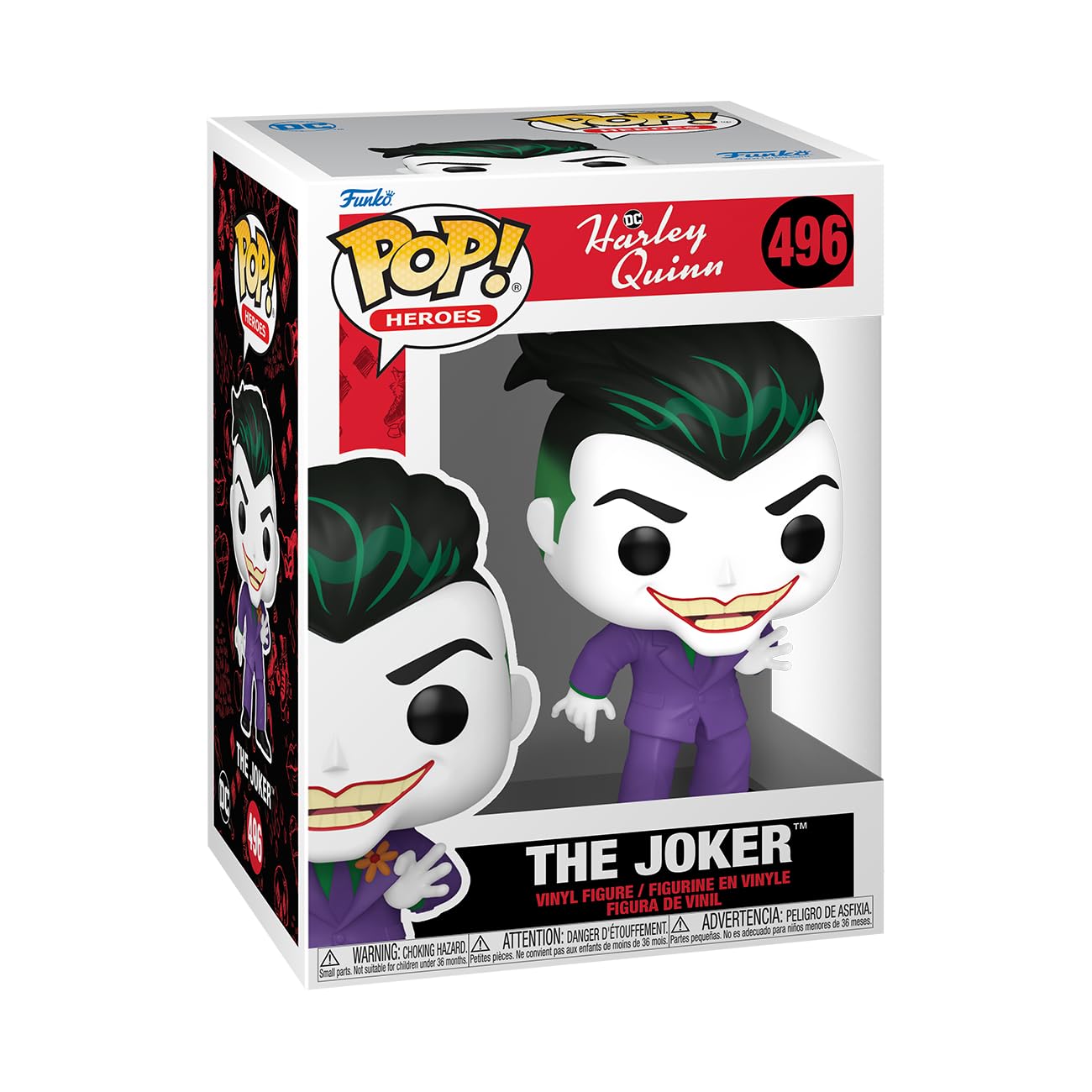 Funko Pop! Heroes DC Harley Quinn The Joker #496 With Soft Protector Case