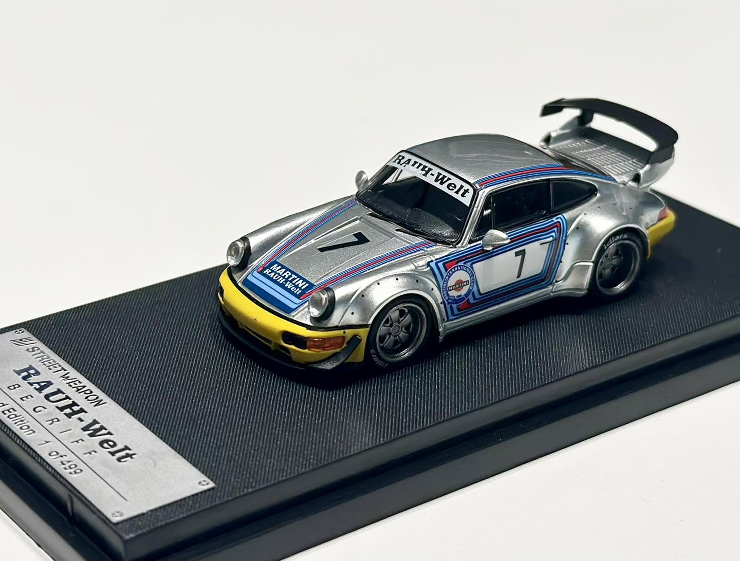 Street Warrior 1/64 Porsche RWB 964 "Martini Livery" Limited Edition 1 Of 499 Units With Acrylic Case