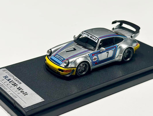 Street Warrior 1/64 Porsche RWB 964 "Martini Livery" Limited Edition 1 Of 499 Units With Acrylic Case