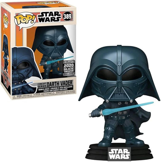Funko Pop! Star Wars : Concept Series Darth Vader #389 With Soft Protector Case 2020 Galactic Convention Exclusive