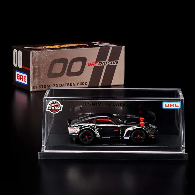 Hot Wheels Custom '72 Datsun 240Z Red Line Club Exclusive With Acrylic Case