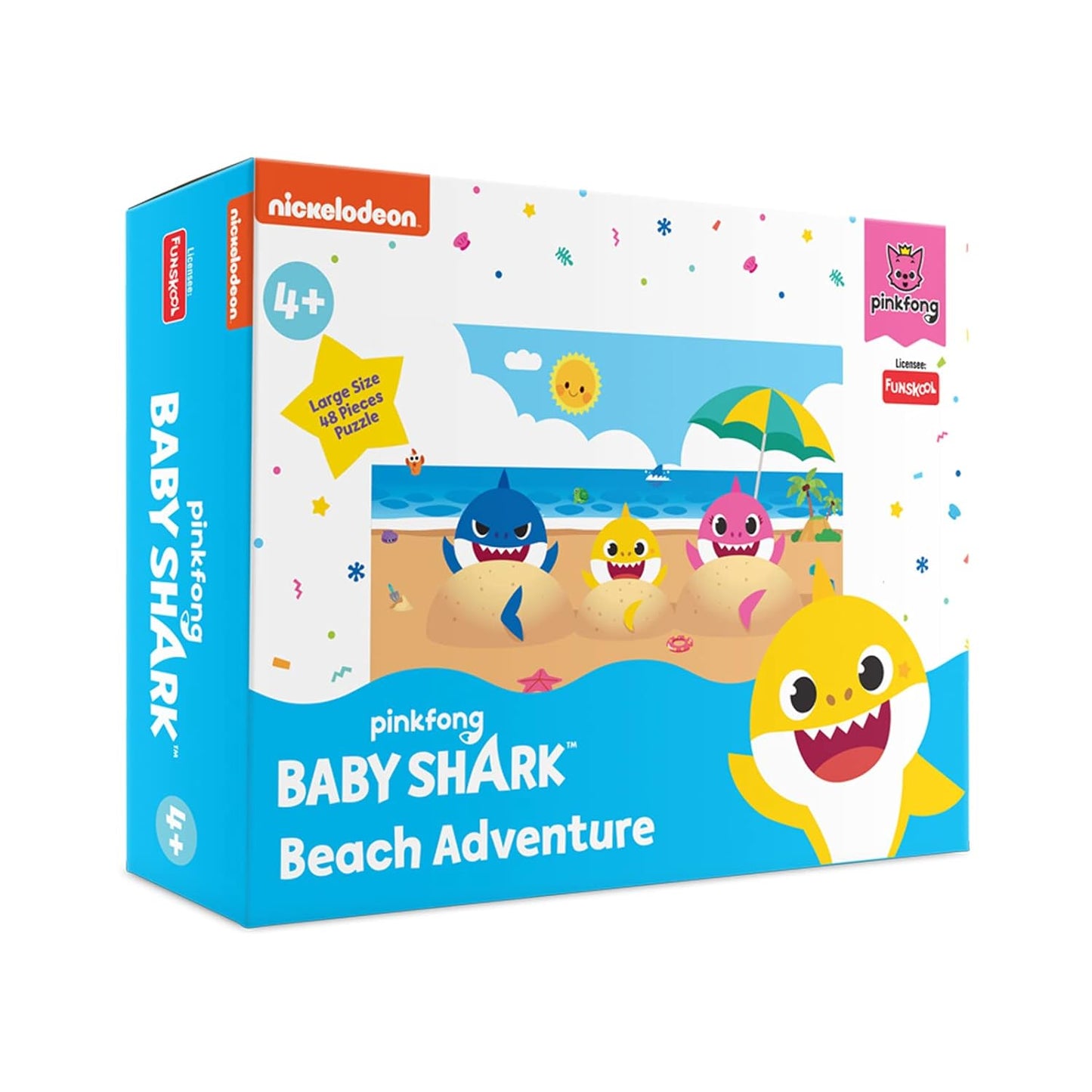 Funskool Baby Shark Beach Adventure Puzzle for 4 Year Old Kids and Above