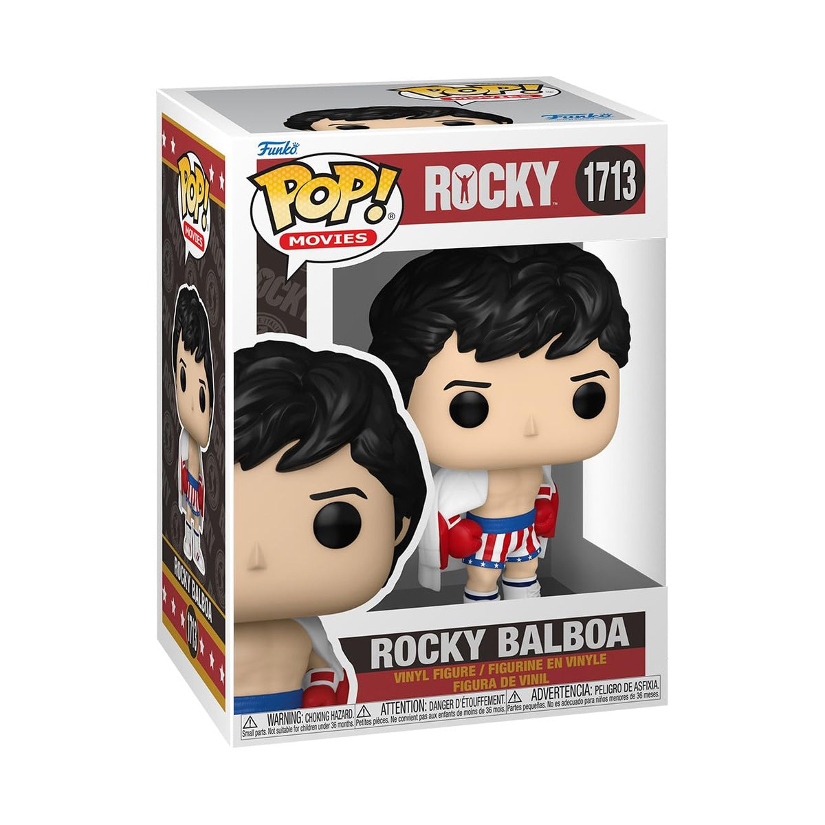 Funko Pop! Movies : Rocky Balboa #1713 With Soft Protector Case