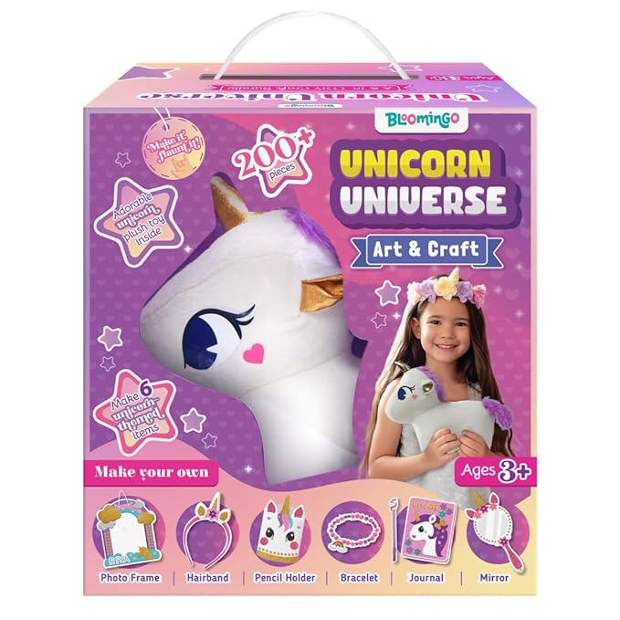 Bloomingo Unicorn Universe 6-In-1 DIY Craft Bundle