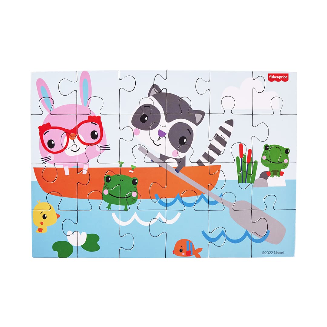 Fisher Price Amazing Animals Puzzles for Kids - 60 Pieces 3 in 1 Jigsaw Puzzle for Kids Age 5 Years & Above