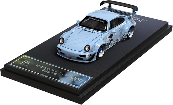TimeMicro x GDO 1/64 RWB Porsche 964 Kanagawa Surfing  Limited Edition With Acrylic Case