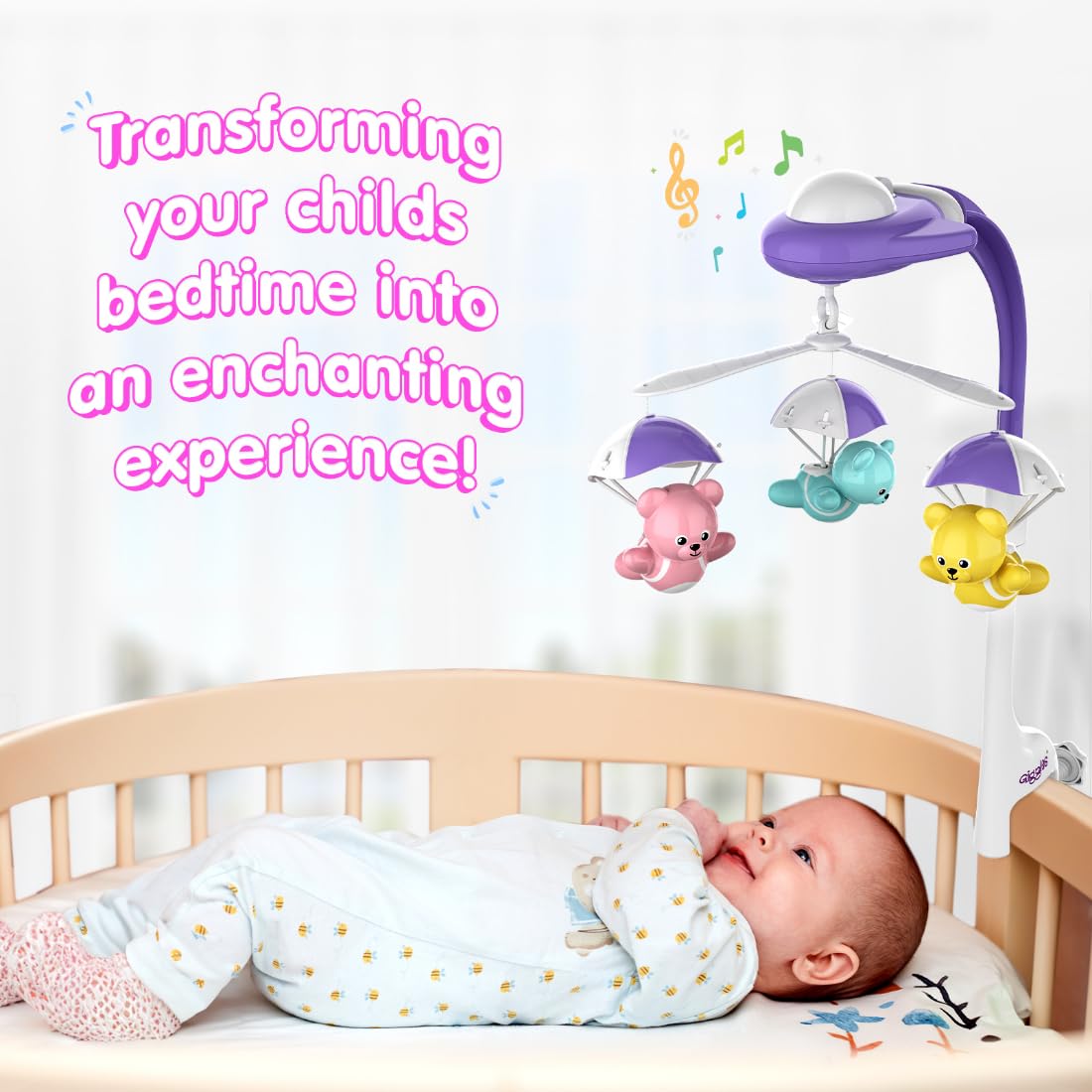 Funskool Giggles Bear Melody Crib Mobile