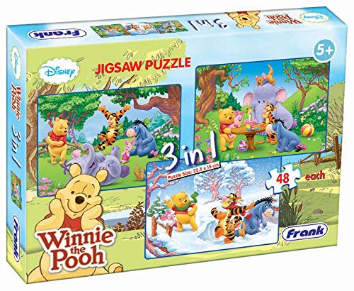 Frank Disney Winnie The Pooh (48 Pieces) 3 in 1 Jigsaw Puzzle for Kids Above 5+ Years