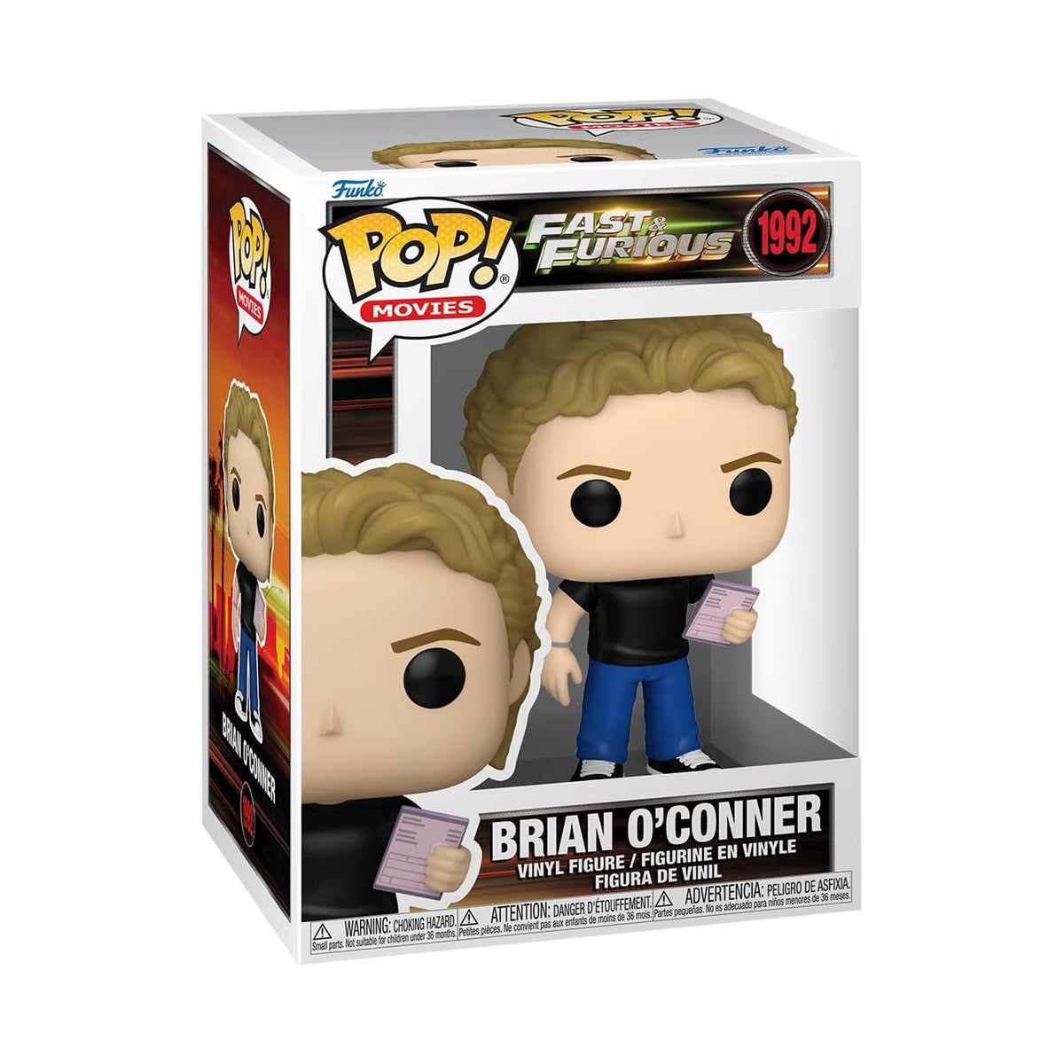 Funko Pop! Movies : Fast & Furious : Brian O'Conner #1992 With Soft Protector Case