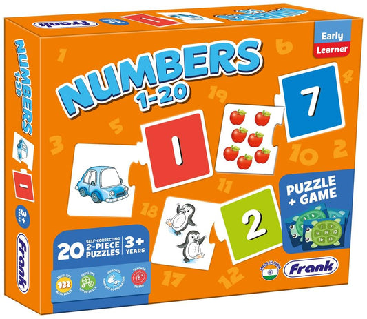Frank Early Learner - Numbers 1-20 20 Self-Correcting 2-Piece Puzzles