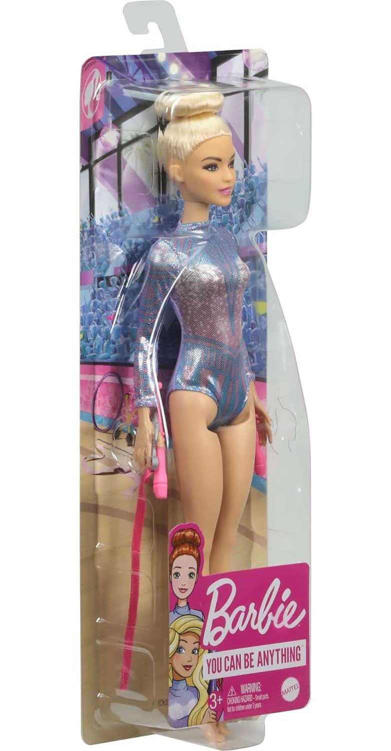 Barbie Rhythmic Gymnast Blonde Doll Leotard & Accessories