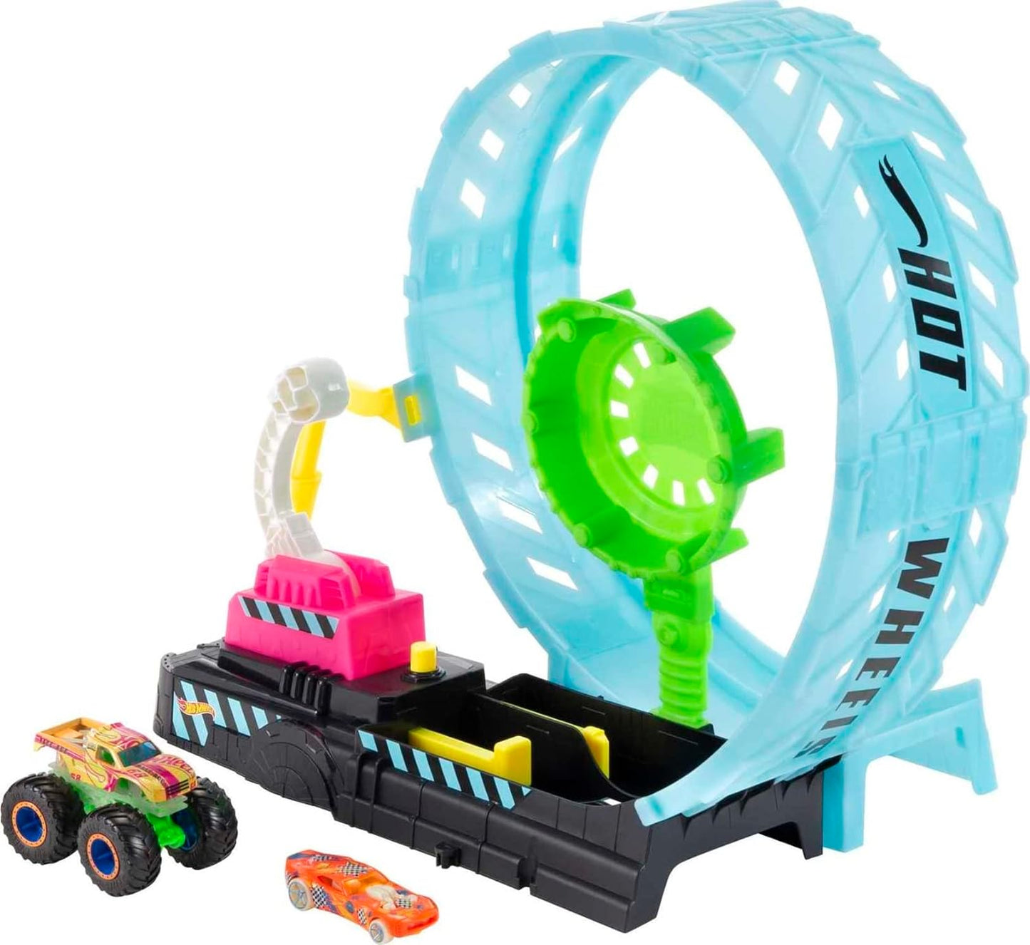 Hot Wheels Monster Trucks Glow in The Dark Epic Loop Challenge Playset