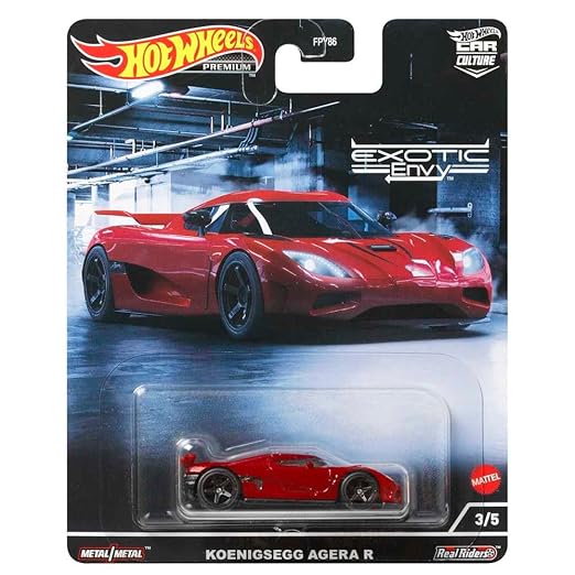 Hot Wheels Premium Exotic Envy 2022 Set Of 5 With Card Protectors [ Import ]